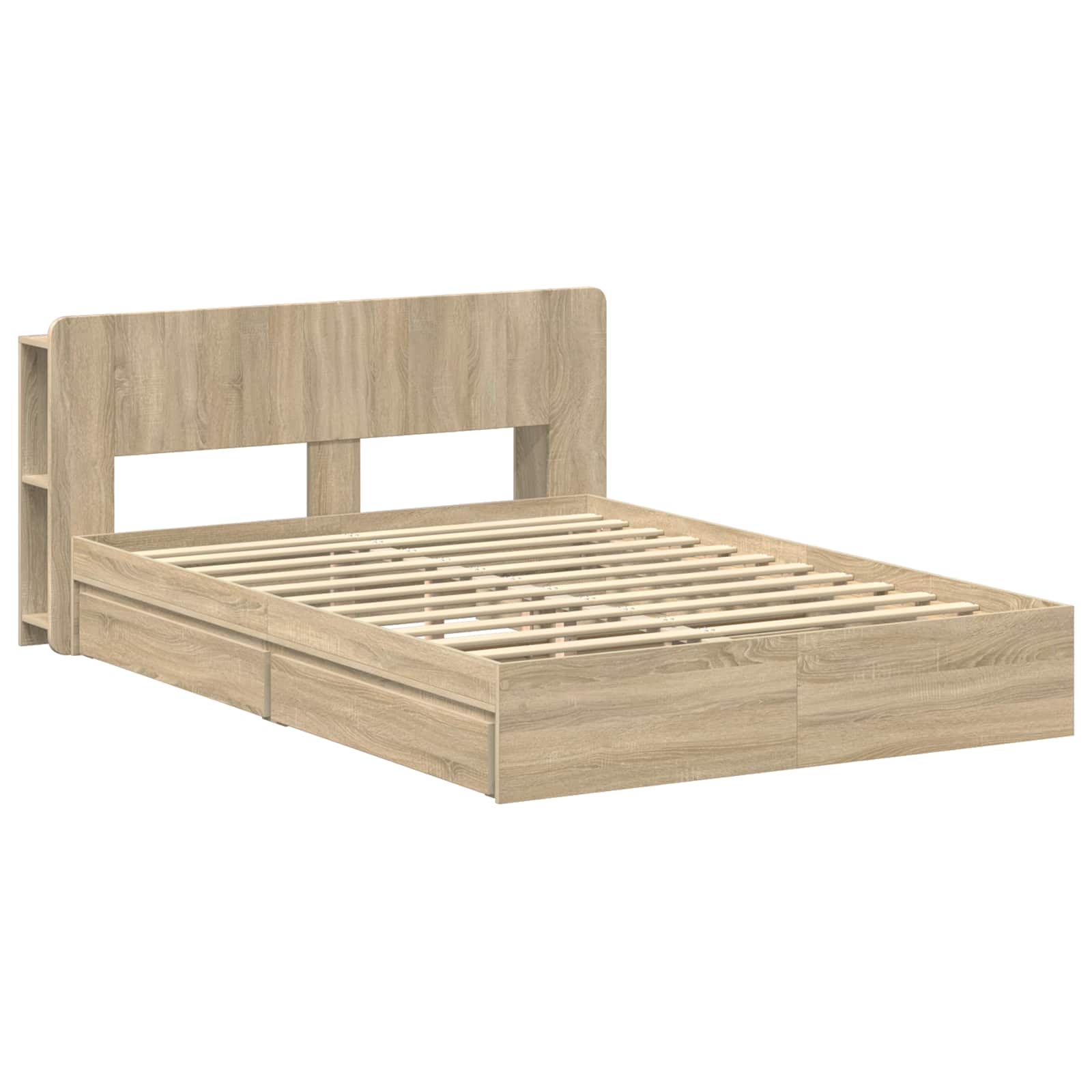 Σκελετός κρεβατιού με αποθήκευση Sonoma Δρυς 160 x 200 cm - Pakobazaar