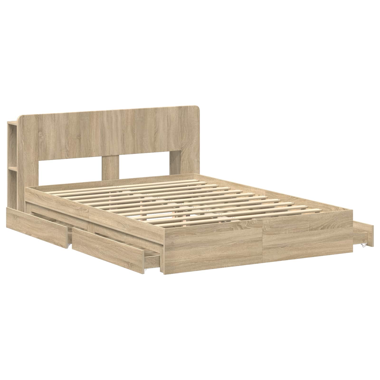 Σκελετός κρεβατιού με αποθήκευση Sonoma Δρυς 160 x 200 cm - Pakobazaar