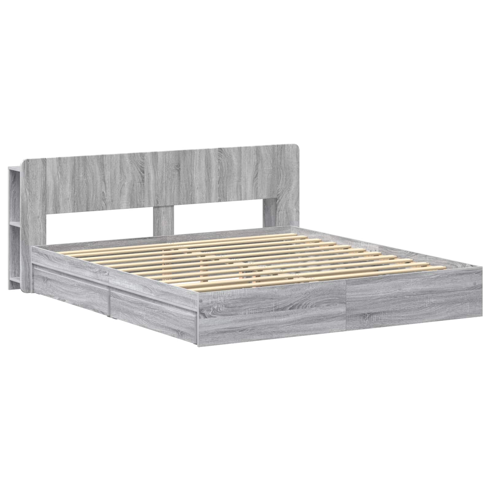 Σκελετός κρεβατιού με αποθήκευση Γκρι Sonoma 180 x 200 cm - Pakobazaar