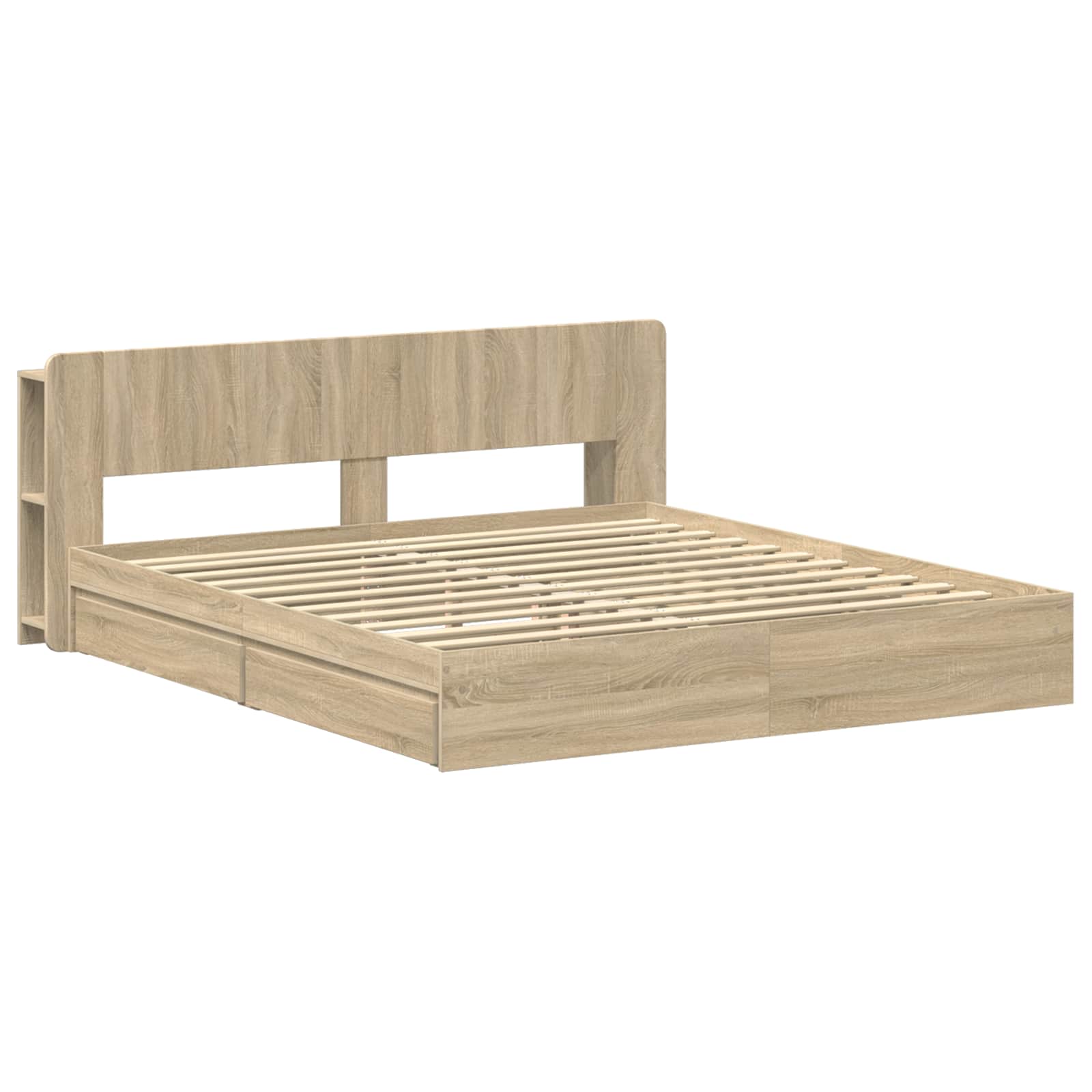 Σκελετός κρεβατιού με αποθήκευση Sonoma Δρυς 180 x 200 cm - Pakobazaar
