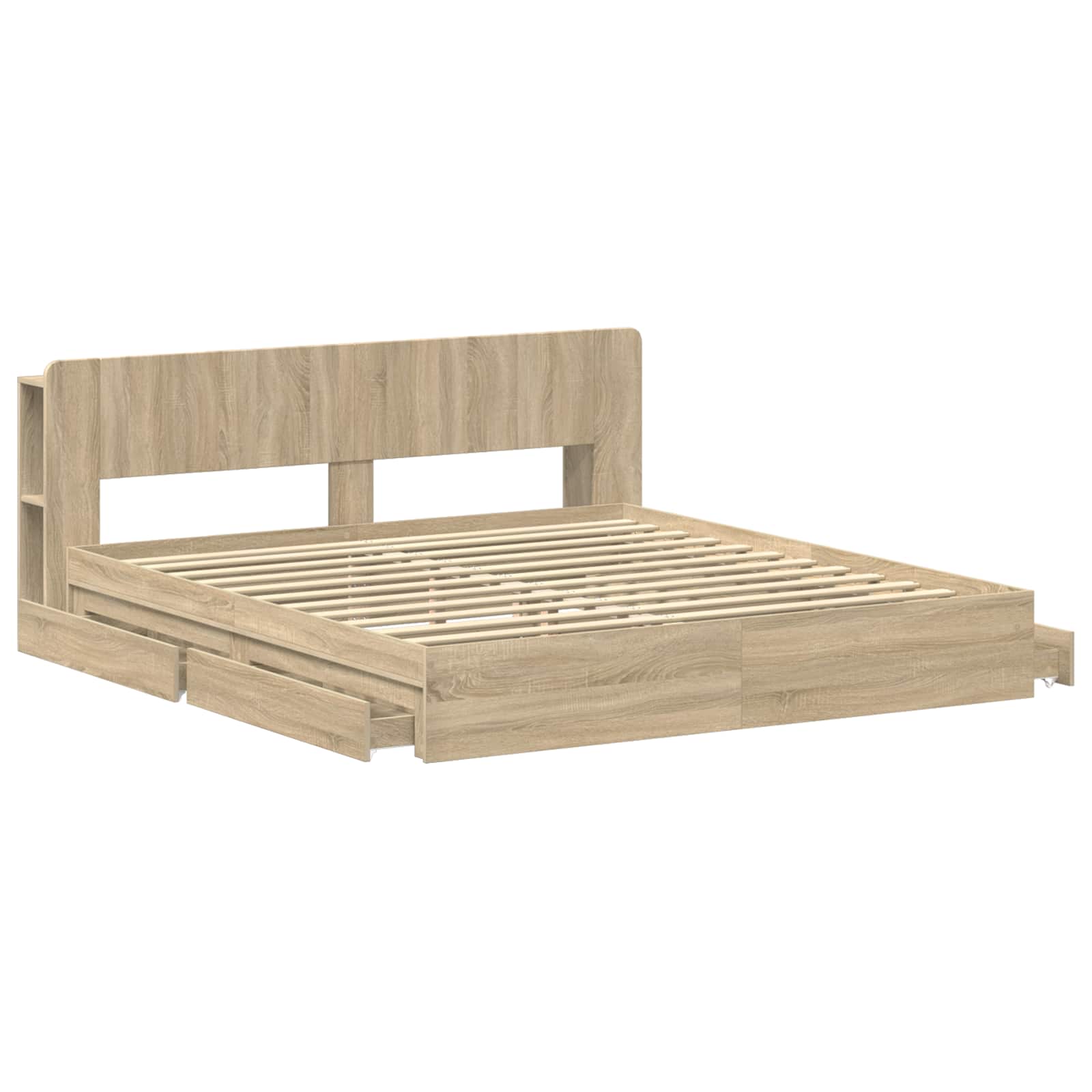 Σκελετός κρεβατιού με αποθήκευση Sonoma Δρυς 180 x 200 cm - Pakobazaar