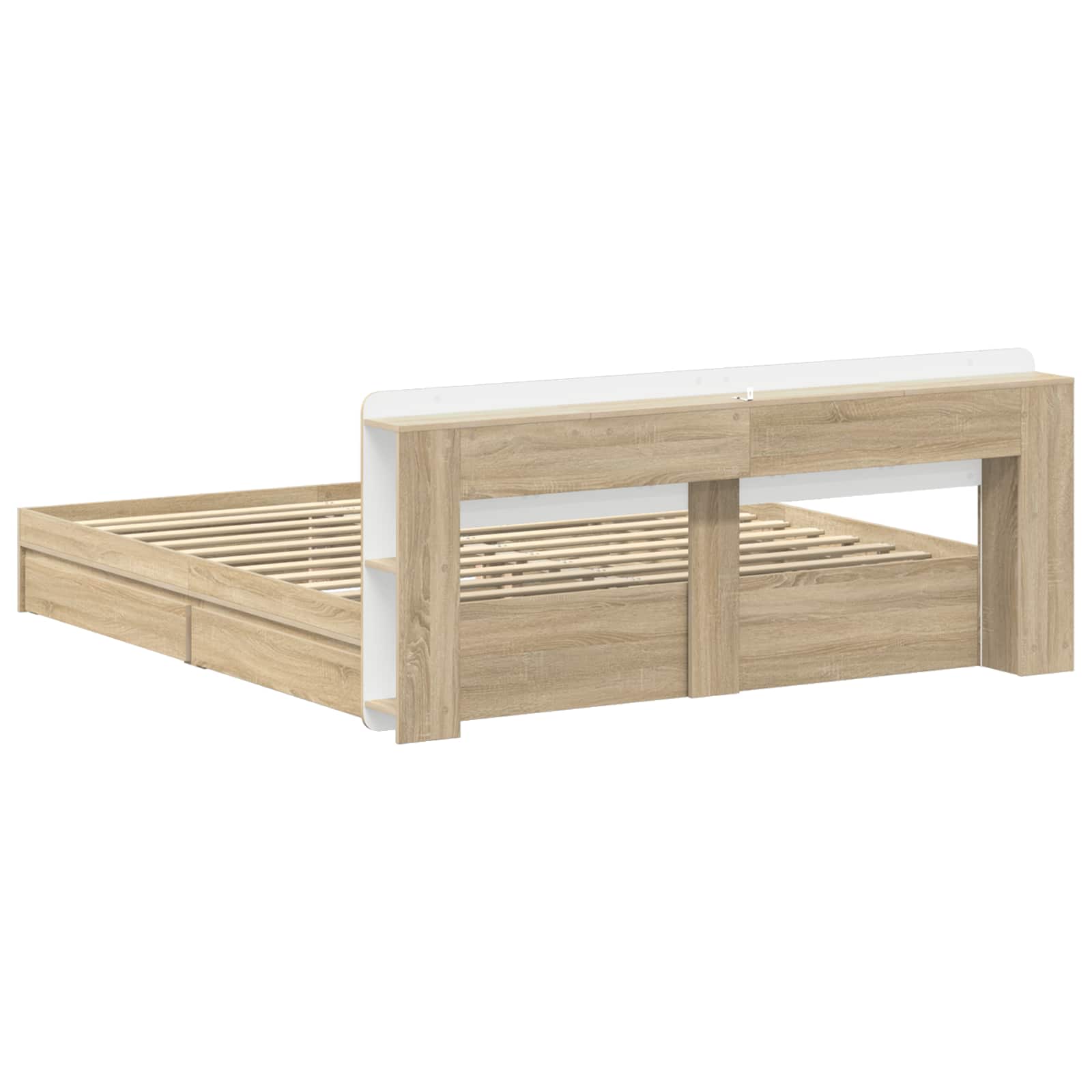 Σκελετός κρεβατιού με αποθήκευση Sonoma Δρυς 180 x 200 cm - Pakobazaar