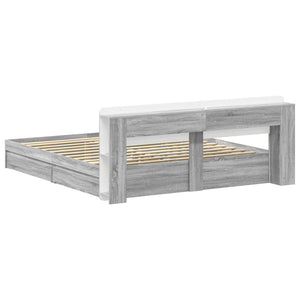 Σκελετός κρεβατιού με αποθήκευση Γκρι Sonoma 200 x 200 cm - Pakobazaar