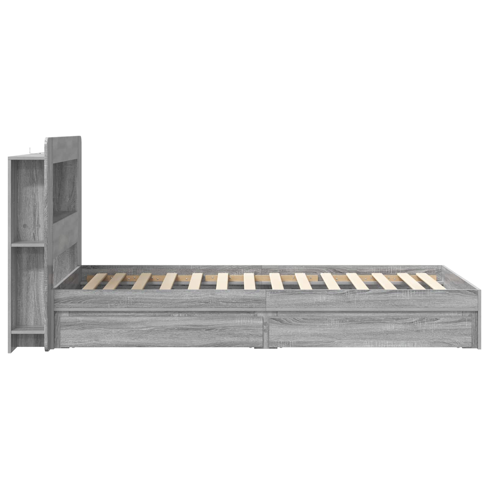 Σκελετός κρεβατιού με αποθήκευση Γκρι Sonoma 90 x 190 cm - Pakobazaar