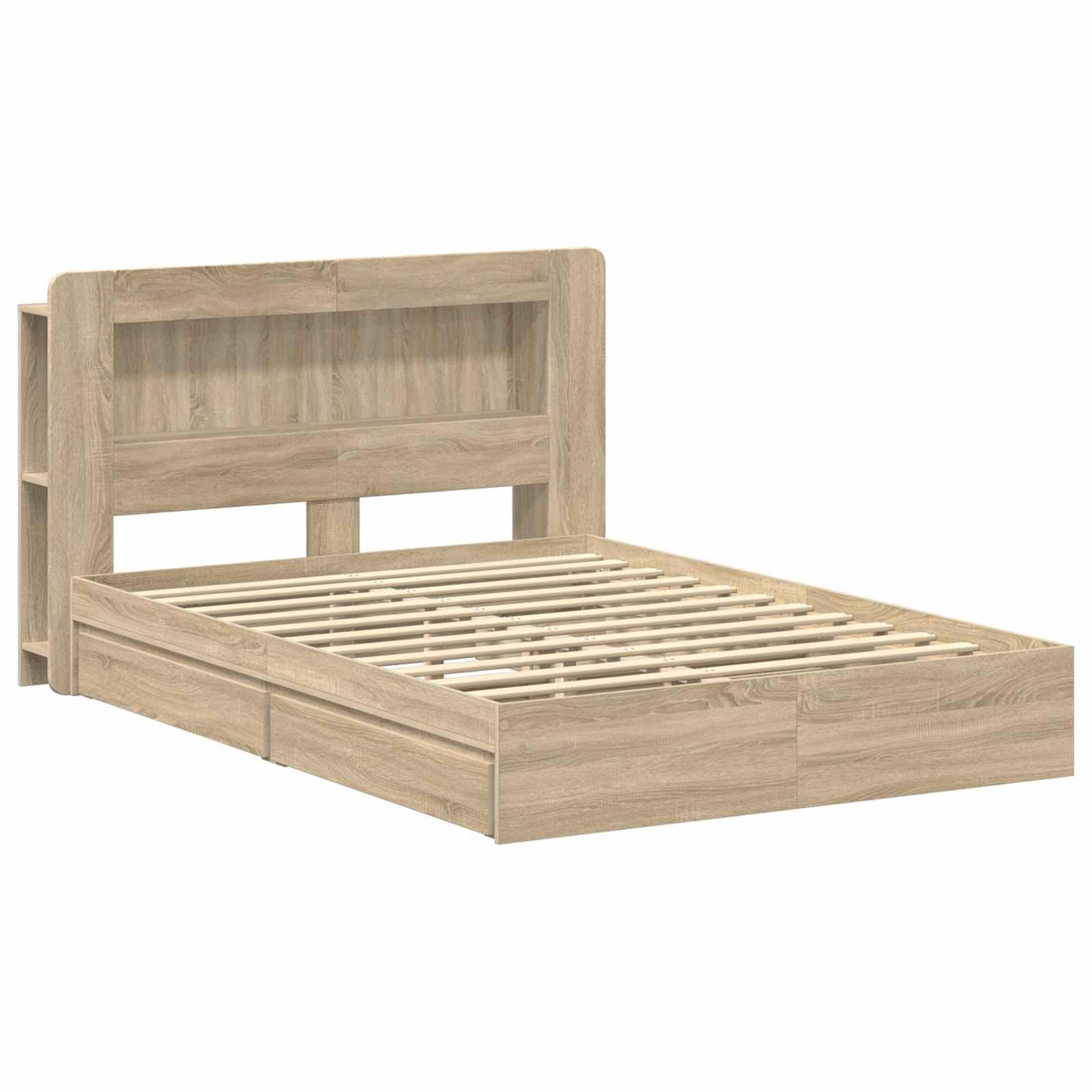 Σκελετός κρεβατιού με αποθήκευση Sonoma Δρυς 140 x 200 cm - Pakobazaar