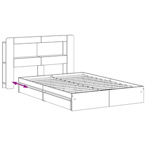 Σκελετός κρεβατιού με αποθήκευση Sonoma Δρυς 140 x 200 cm - Pakobazaar