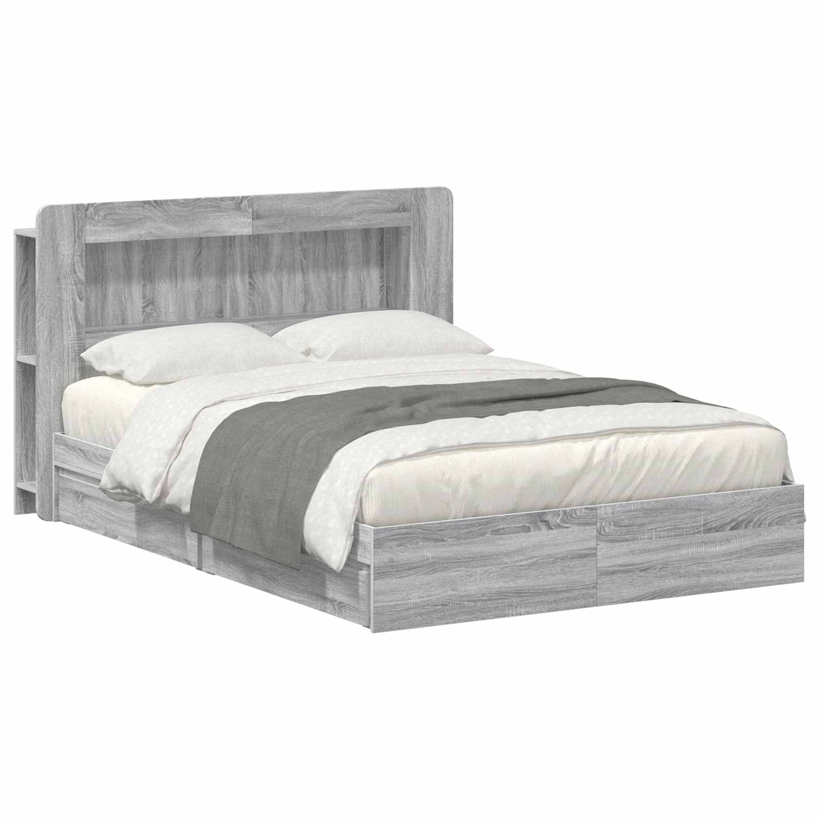 Σκελετός κρεβατιού με αποθήκευση Γκρι Sonoma 160 x 200 cm - Pakobazaar