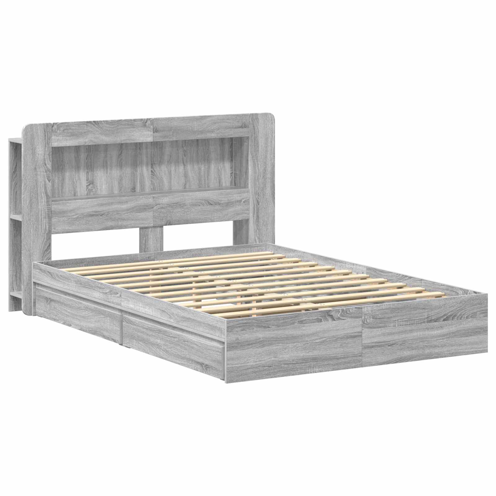 Σκελετός κρεβατιού με αποθήκευση Γκρι Sonoma 160 x 200 cm - Pakobazaar