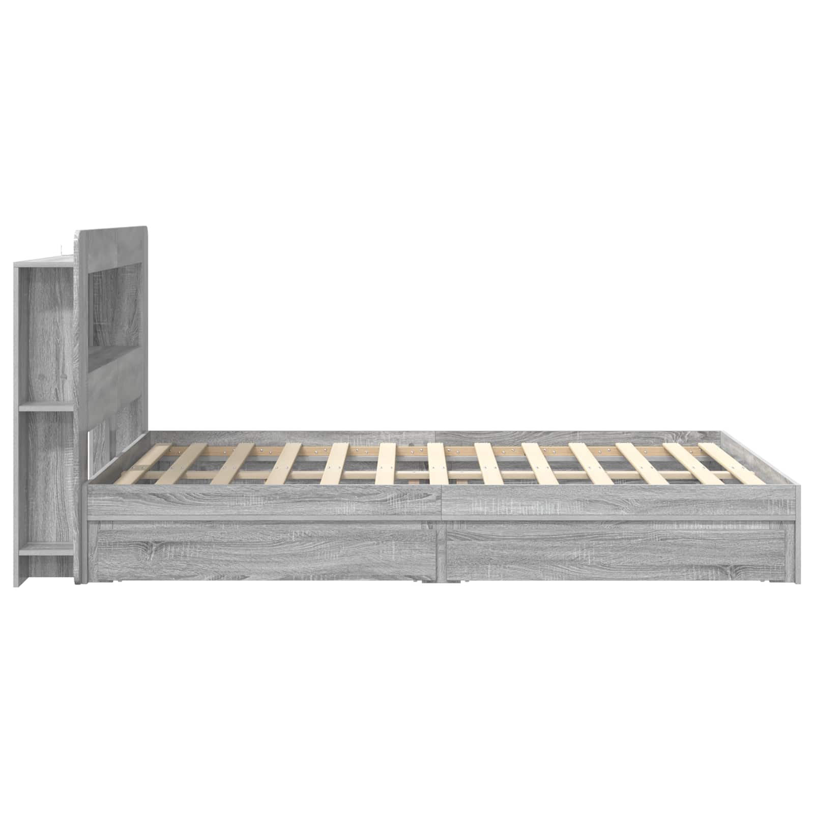Σκελετός κρεβατιού με αποθήκευση Γκρι Sonoma 160 x 200 cm - Pakobazaar