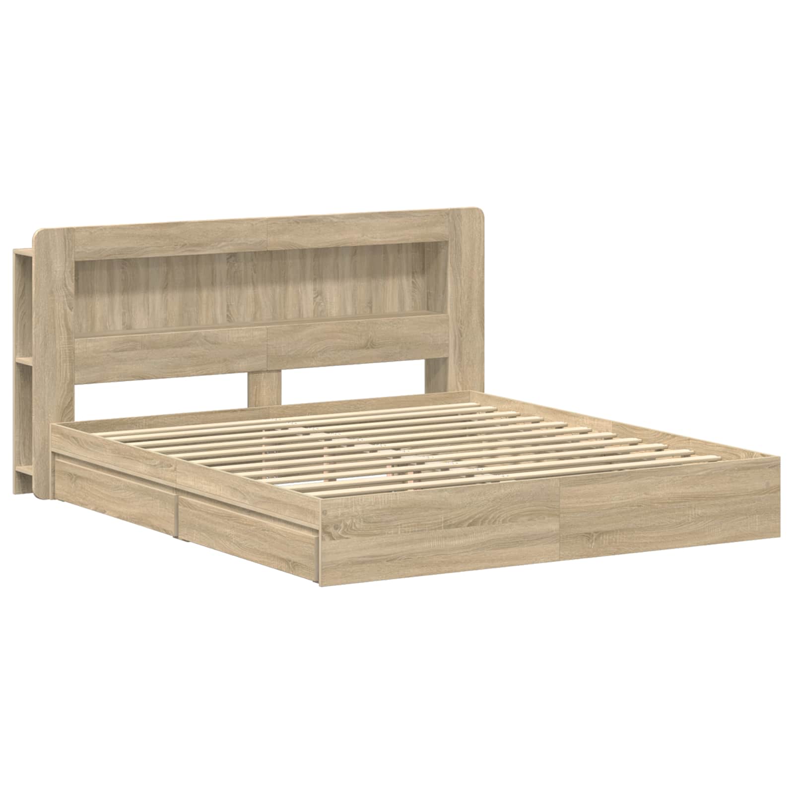 Σκελετός κρεβατιού με αποθήκευση Sonoma Δρυς 180 x 200 cm - Pakobazaar