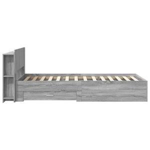 Σκελετός κρεβατιού με αποθήκευση Γκρι Sonoma 75 x 190 cm - Pakobazaar