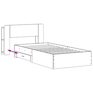 Σκελετός κρεβατιού με αποθήκευση Γκρι Sonoma 80 x 200 cm - Pakobazaar