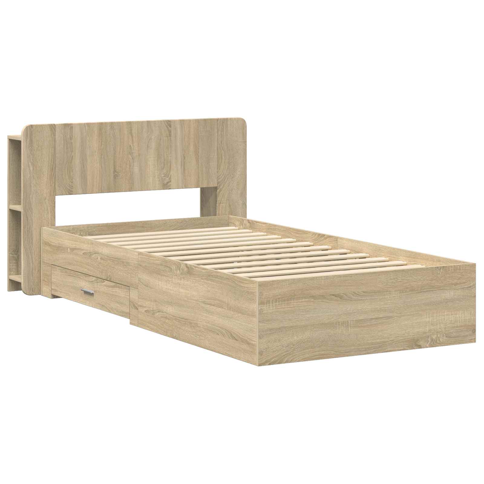 Σκελετός κρεβατιού με αποθήκευση Sonoma Δρυς 90 x 190 cm - Pakobazaar