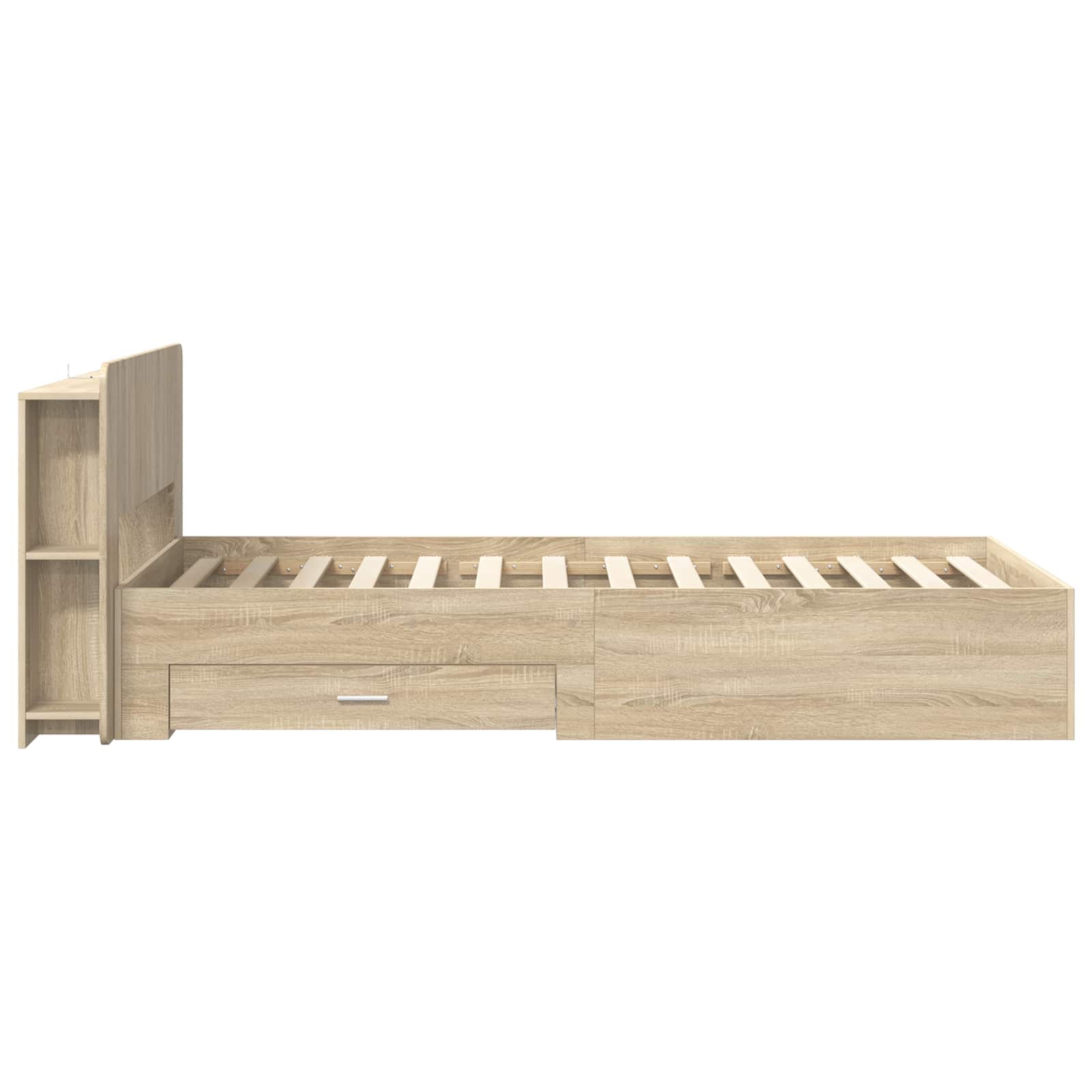 Σκελετός κρεβατιού με αποθήκευση Sonoma Δρυς 90 x 190 cm - Pakobazaar