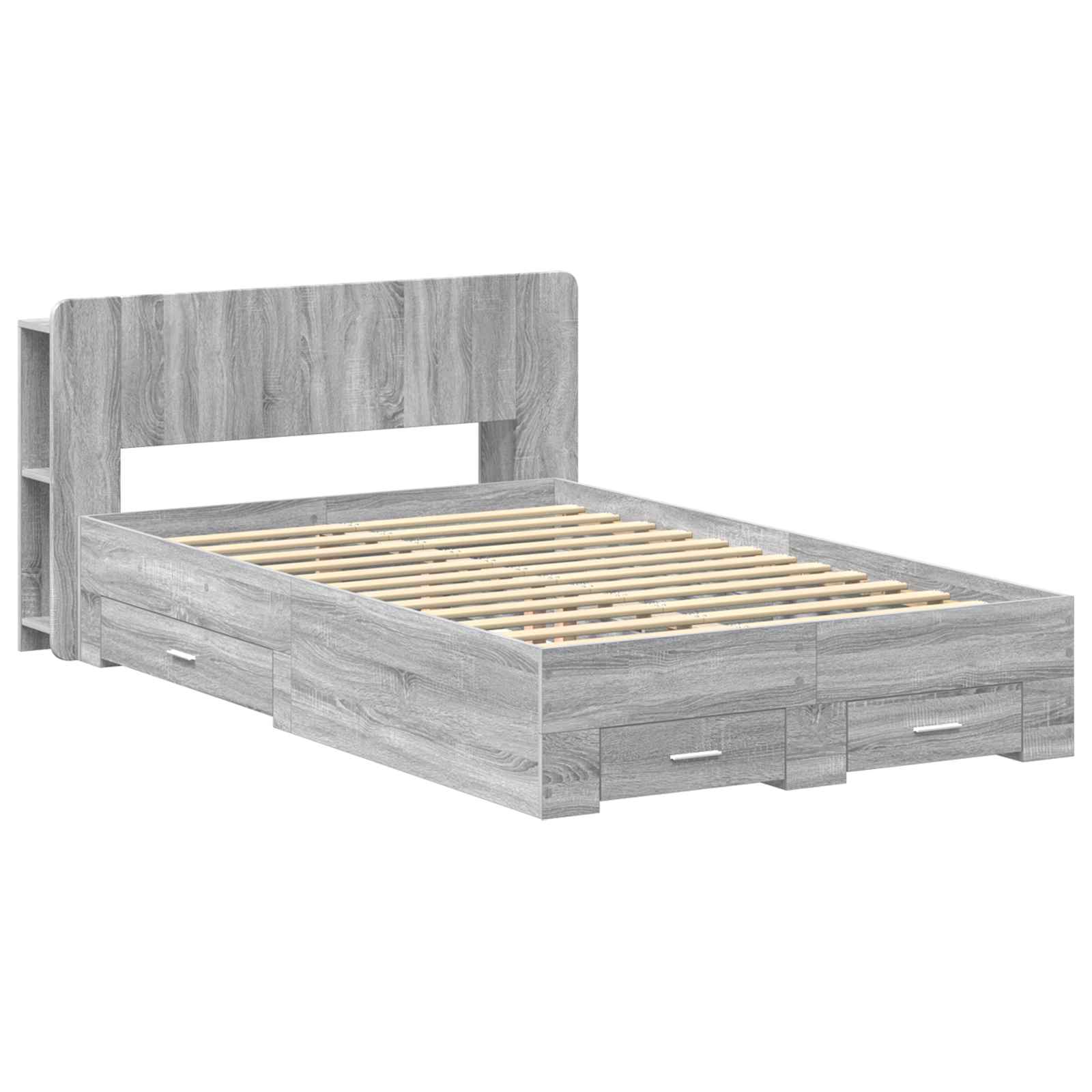 Σκελετός κρεβατιού με αποθήκευση Γκρι Sonoma 120 x 190 cm - Pakobazaar