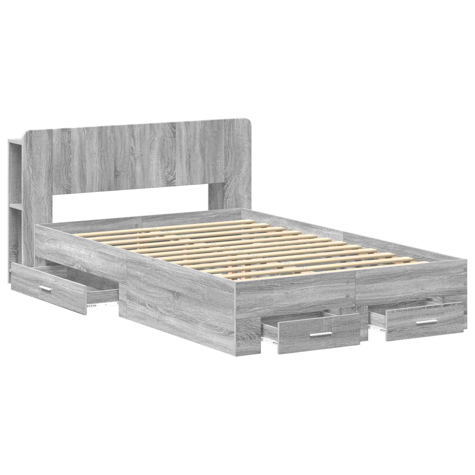 Σκελετός κρεβατιού με αποθήκευση Γκρι Sonoma 120 x 190 cm - Pakobazaar