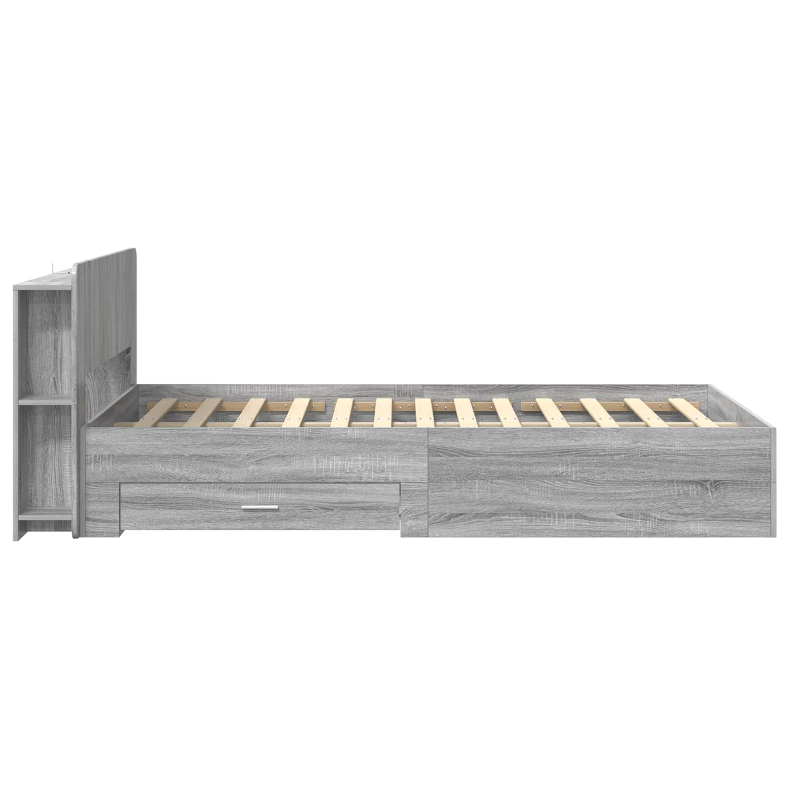 Σκελετός κρεβατιού με αποθήκευση Γκρι Sonoma 120 x 190 cm - Pakobazaar