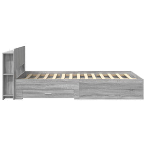 Σκελετός κρεβατιού με αποθήκευση Γκρι Sonoma 120 x 190 cm - Pakobazaar