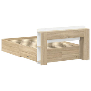 Σκελετός κρεβατιού με αποθήκευση Sonoma Δρυς 120 x 190 cm - Pakobazaar