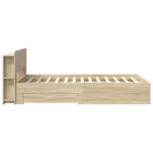 Σκελετός κρεβατιού με αποθήκευση Sonoma Δρυς 120 x 200 cm - Pakobazaar
