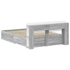 Σκελετός κρεβατιού με αποθήκευση Γκρι Sonoma 140 x 200 cm - Pakobazaar