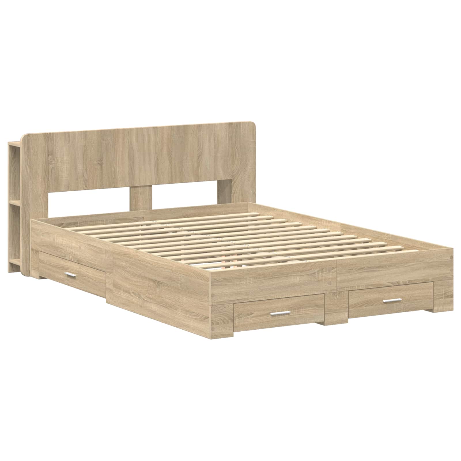 Σκελετός κρεβατιού με αποθήκευση Sonoma Δρυς 150 x 200 cm - Pakobazaar