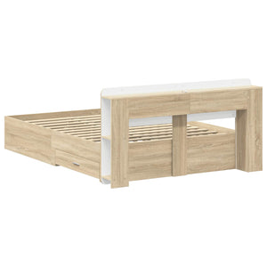 Σκελετός κρεβατιού με αποθήκευση Sonoma Δρυς 150 x 200 cm - Pakobazaar