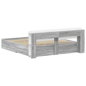 Σκελετός κρεβατιού με αποθήκευση Γκρι Sonoma 200 x 200 cm - Pakobazaar