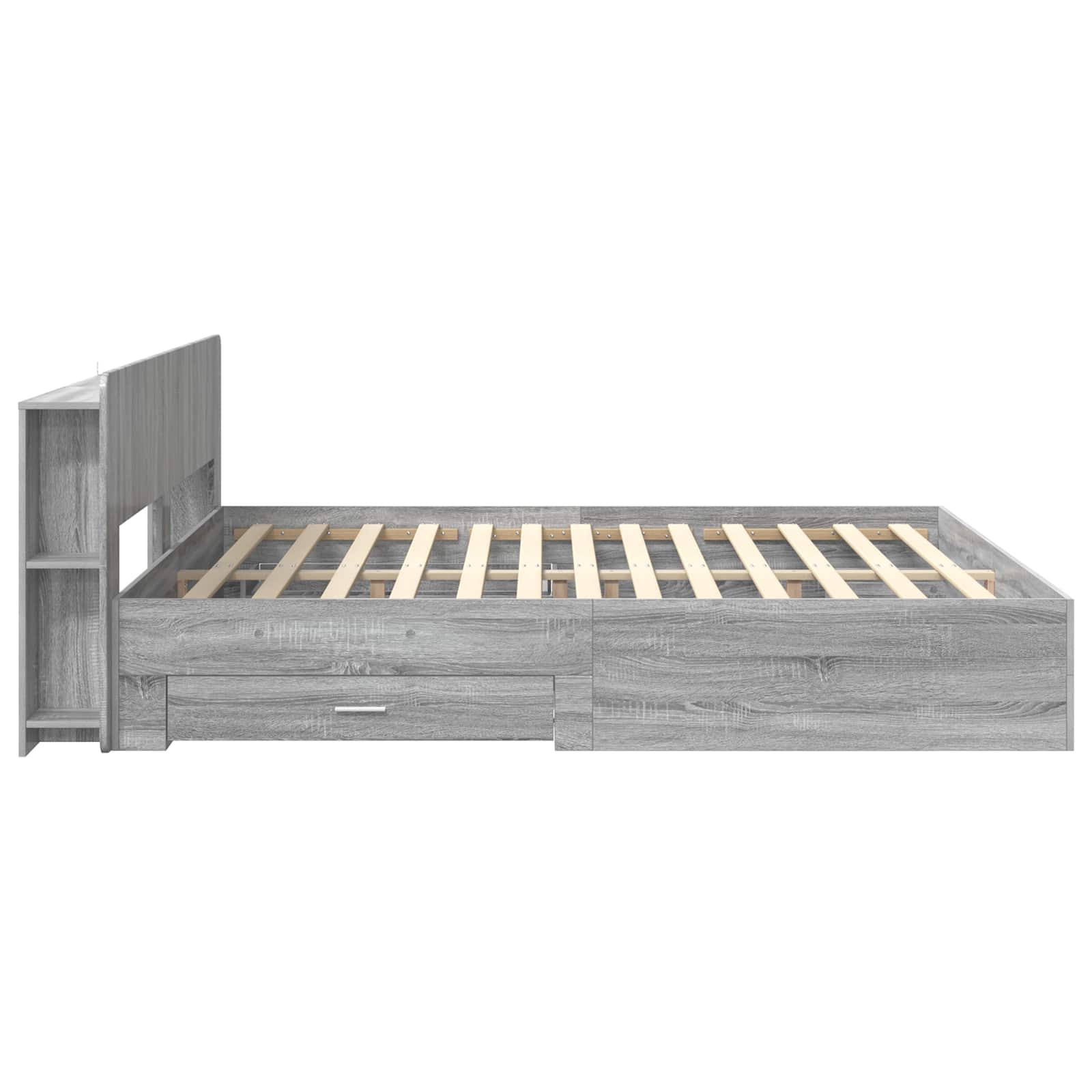 Σκελετός κρεβατιού με αποθήκευση Γκρι Sonoma 200 x 200 cm - Pakobazaar