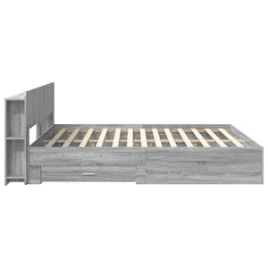 Σκελετός κρεβατιού με αποθήκευση Γκρι Sonoma 200 x 200 cm - Pakobazaar
