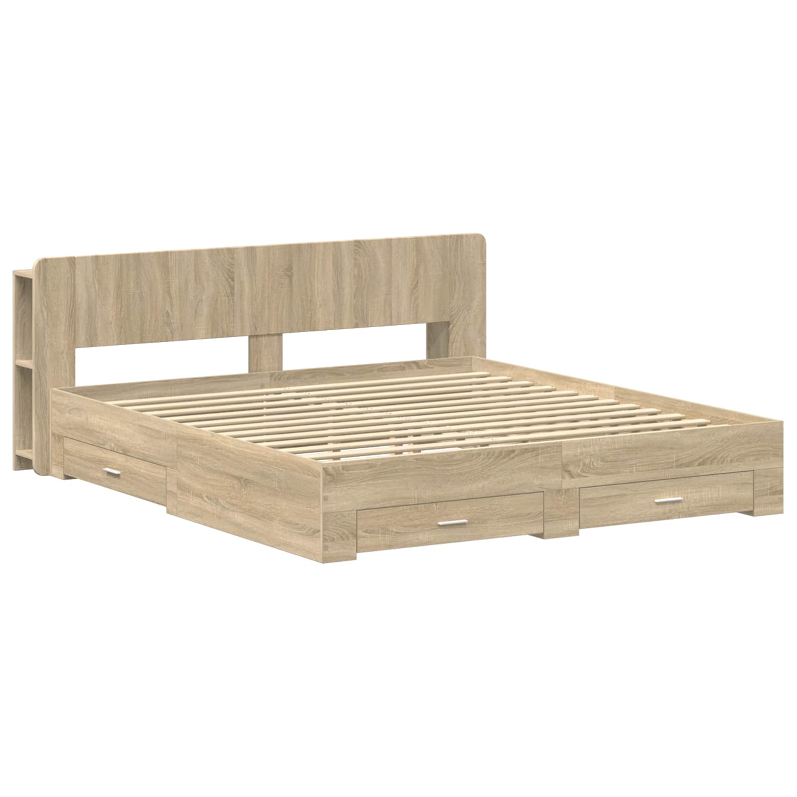 Σκελετός κρεβατιού με αποθήκευση Sonoma Δρυς 180 x 200 cm - Pakobazaar