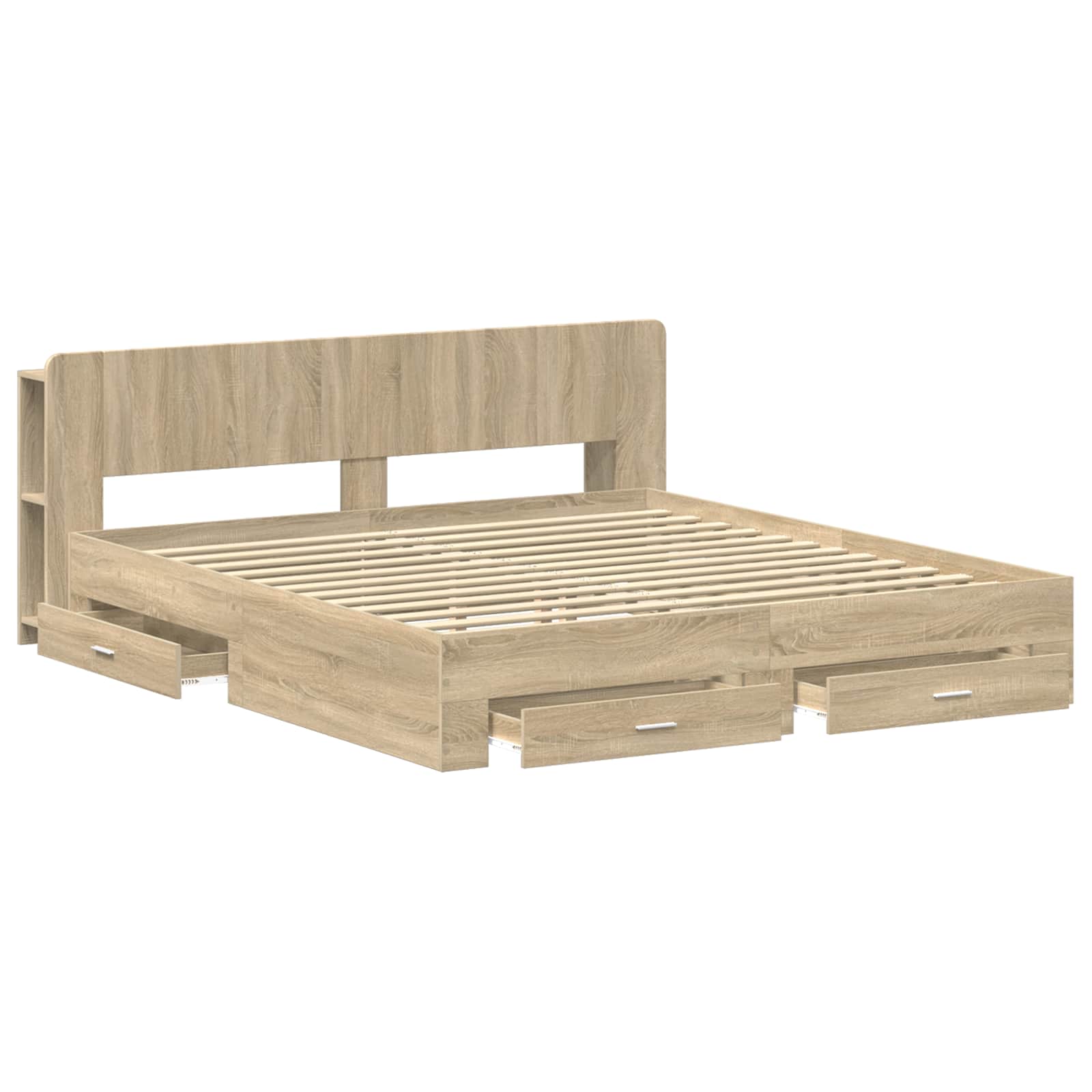 Σκελετός κρεβατιού με αποθήκευση Sonoma Δρυς 180 x 200 cm - Pakobazaar