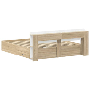 Σκελετός κρεβατιού με αποθήκευση Sonoma Δρυς 180 x 200 cm - Pakobazaar