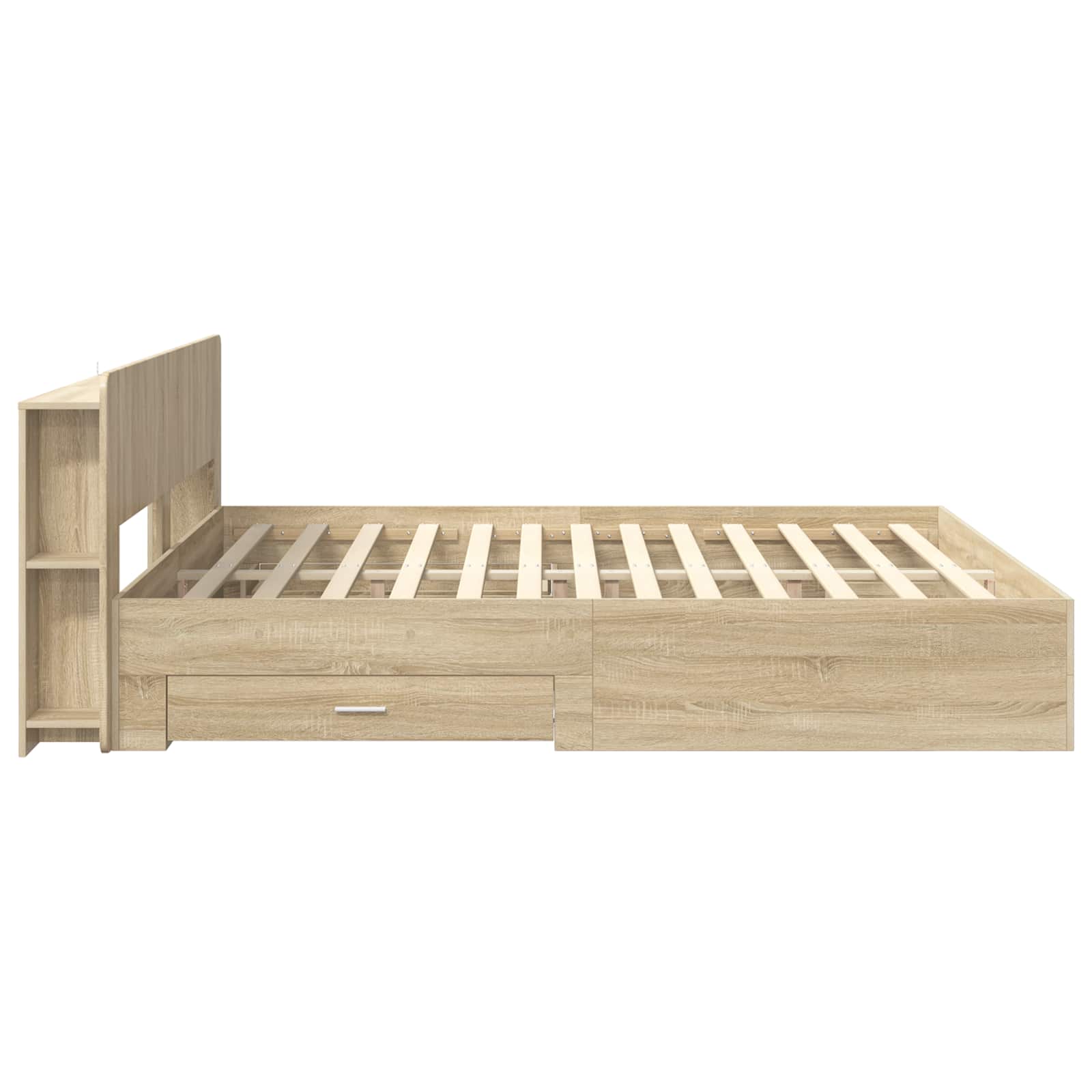 Σκελετός κρεβατιού με αποθήκευση Sonoma Δρυς 180 x 200 cm - Pakobazaar