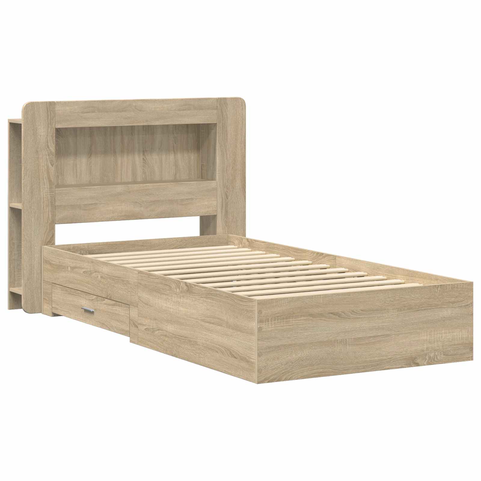 Σκελετός κρεβατιού με αποθήκευση Sonoma Δρυς 75 x 190 cm - Pakobazaar
