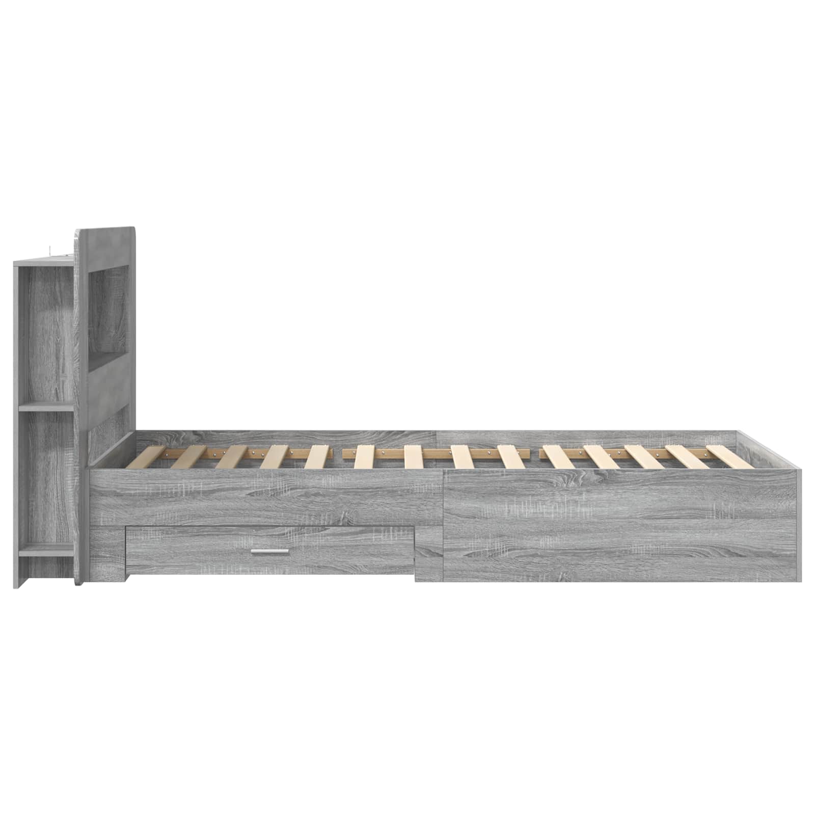 Σκελετός κρεβατιού με αποθήκευση Γκρι Sonoma 100 x 200 cm - Pakobazaar