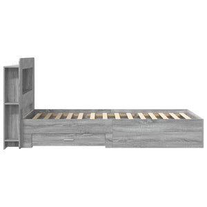 Σκελετός κρεβατιού με αποθήκευση Γκρι Sonoma 90 x 200 cm - Pakobazaar