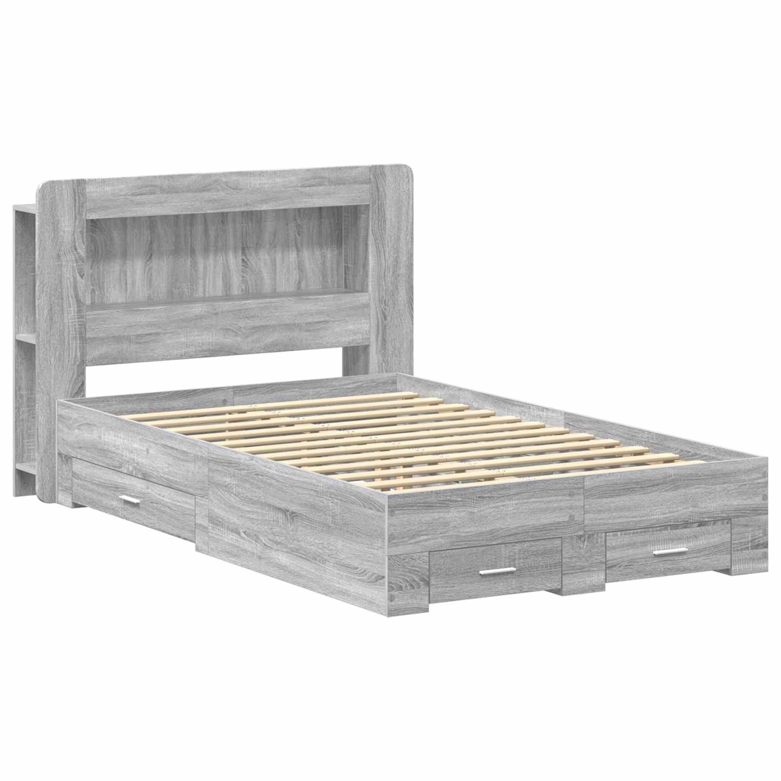 Σκελετός κρεβατιού με αποθήκευση Γκρι Sonoma 120 x 190 cm - Pakobazaar
