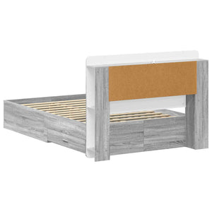 Σκελετός κρεβατιού με αποθήκευση Γκρι Sonoma 120 x 190 cm - Pakobazaar