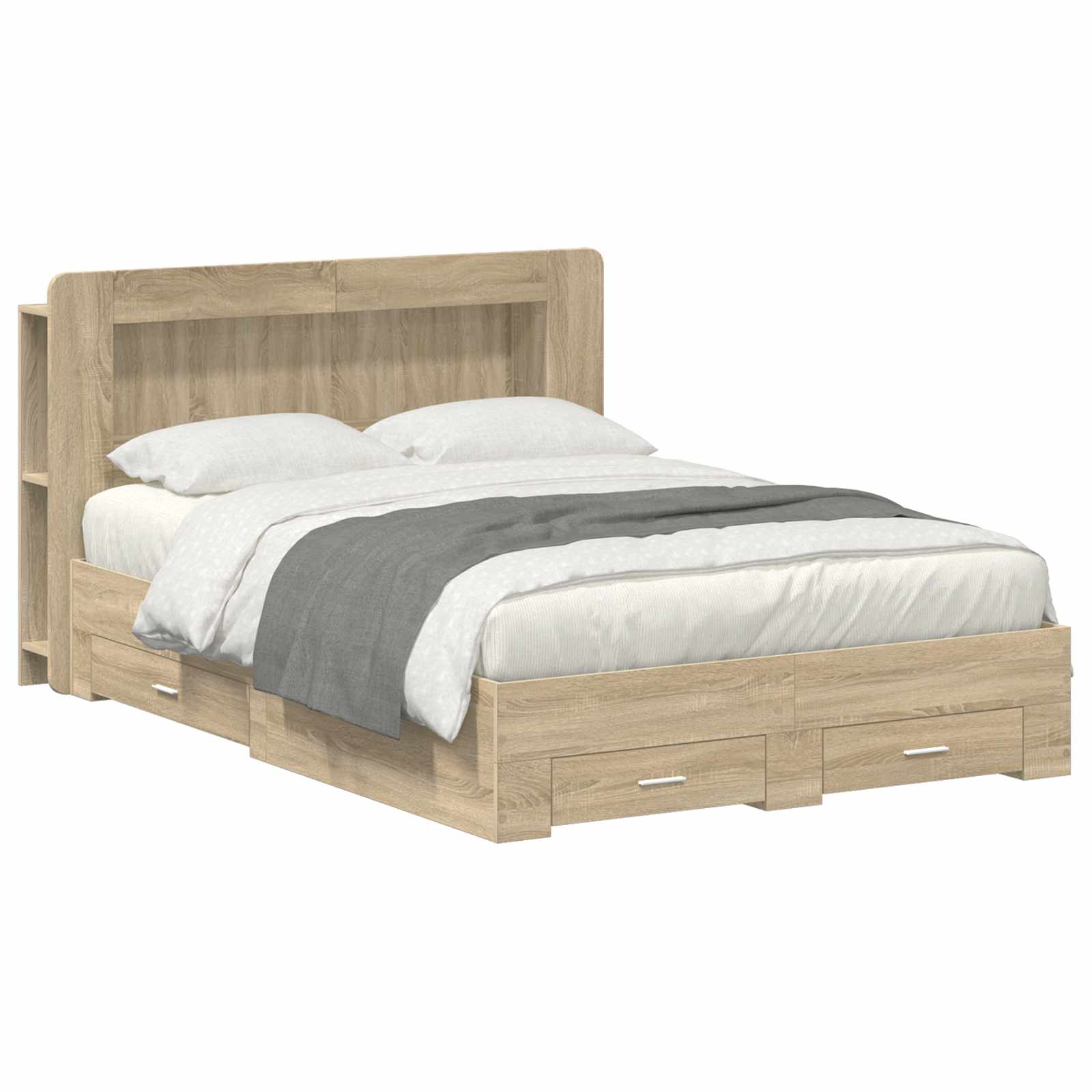 Σκελετός κρεβατιού με αποθήκευση Sonoma Δρυς 150 x 200 cm - Pakobazaar