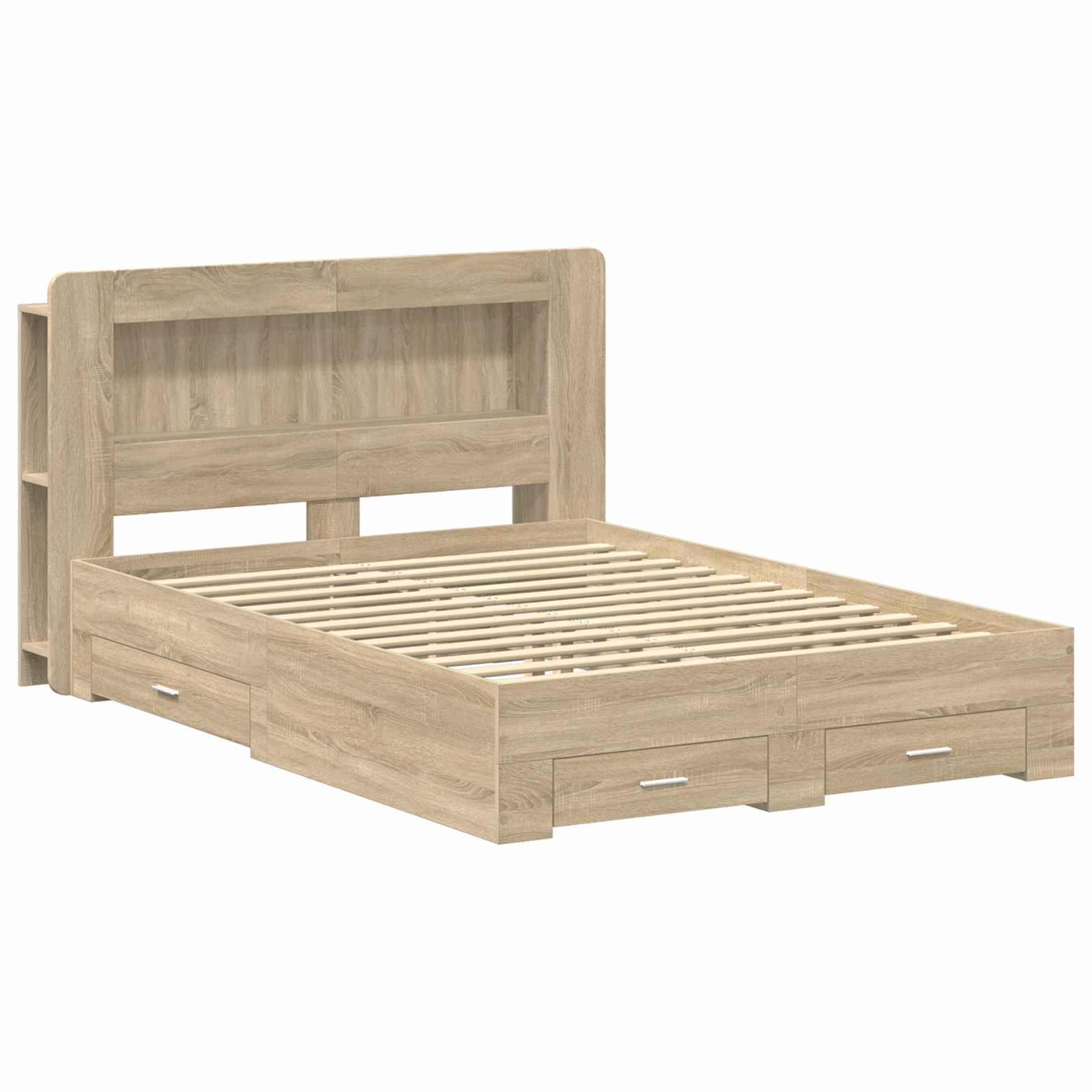Σκελετός κρεβατιού με αποθήκευση Sonoma Δρυς 150 x 200 cm - Pakobazaar