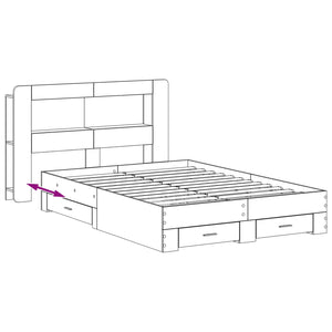 Σκελετός κρεβατιού με αποθήκευση Sonoma Δρυς 150 x 200 cm - Pakobazaar