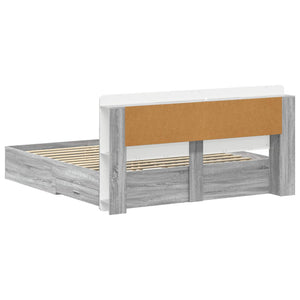 Σκελετός κρεβατιού με αποθήκευση Γκρι Sonoma 200 x 200 cm - Pakobazaar