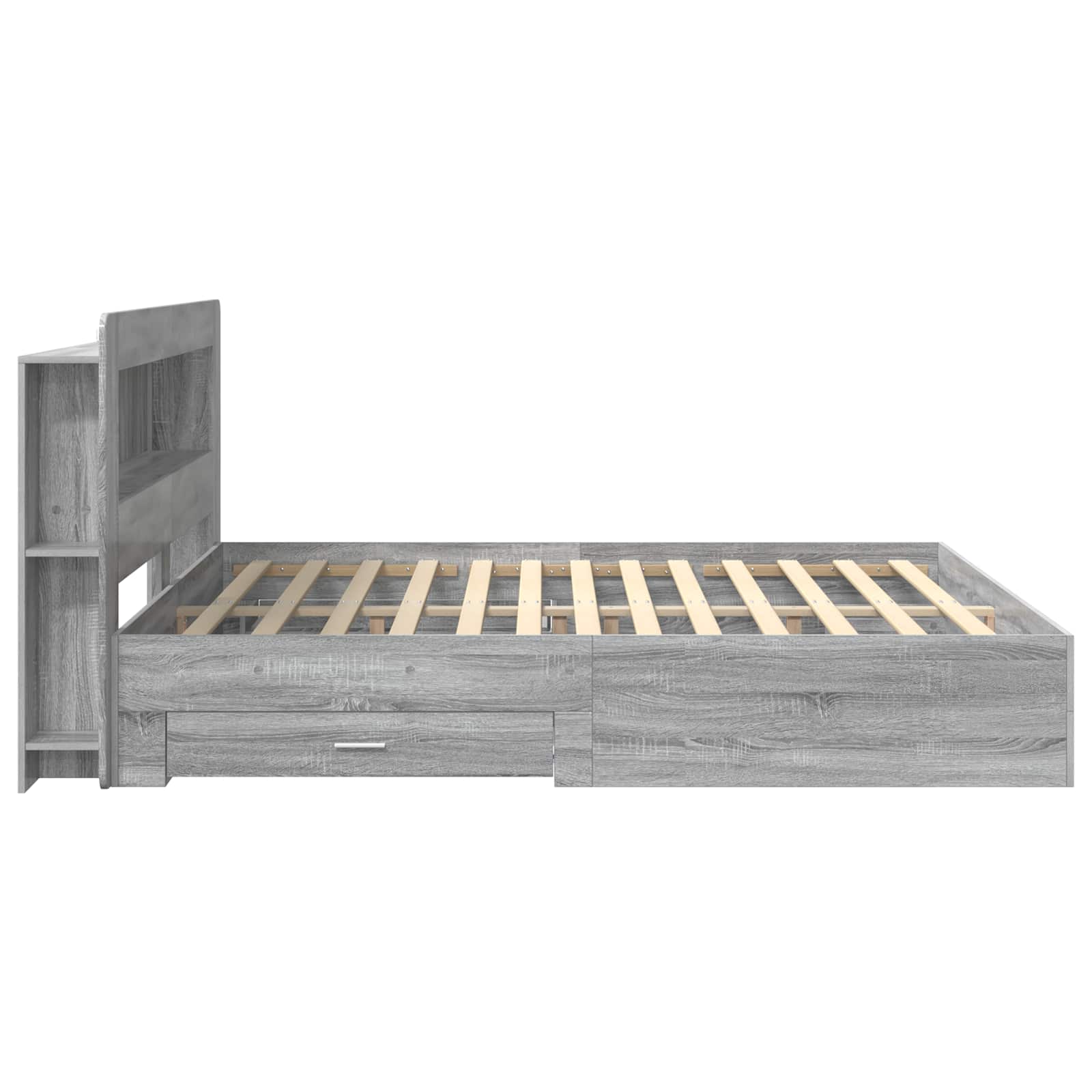Σκελετός κρεβατιού με αποθήκευση Γκρι Sonoma 200 x 200 cm - Pakobazaar