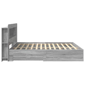 Σκελετός κρεβατιού με αποθήκευση Γκρι Sonoma 200 x 200 cm - Pakobazaar