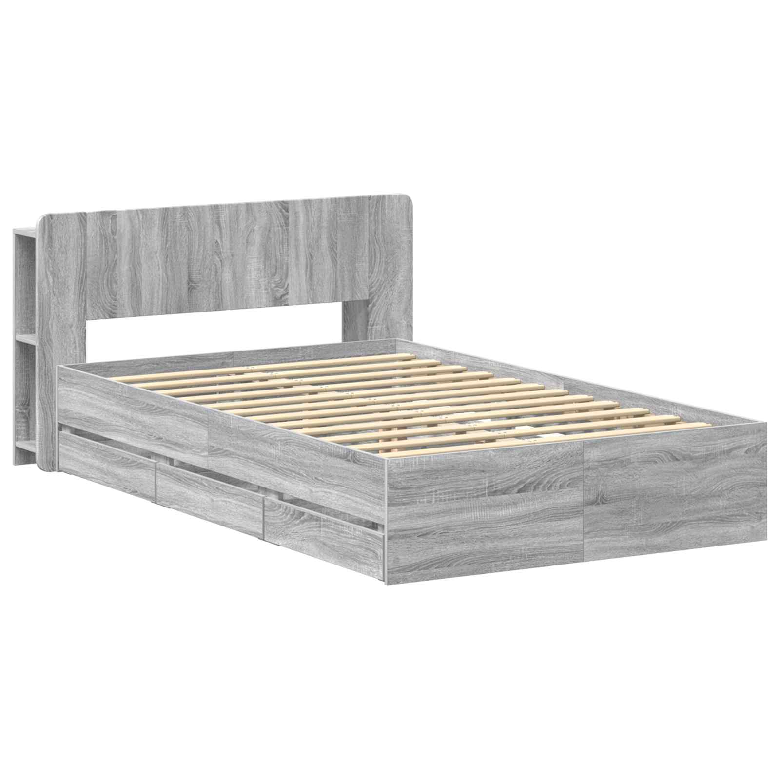 Σκελετός κρεβατιού με αποθήκευση Γκρι Sonoma 120 x 190 cm - Pakobazaar