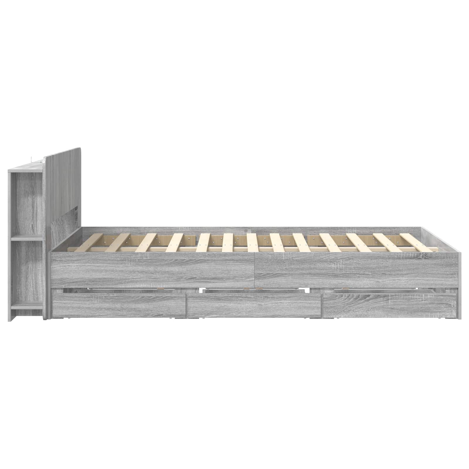 Σκελετός κρεβατιού με αποθήκευση Γκρι Sonoma 120 x 190 cm - Pakobazaar