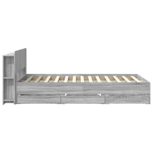 Σκελετός κρεβατιού με αποθήκευση Γκρι Sonoma 120 x 190 cm - Pakobazaar