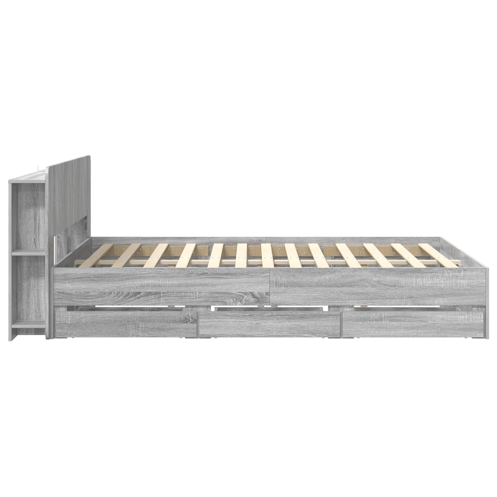 Σκελετός κρεβατιού με αποθήκευση Γκρι Sonoma 140 x 200 cm - Pakobazaar