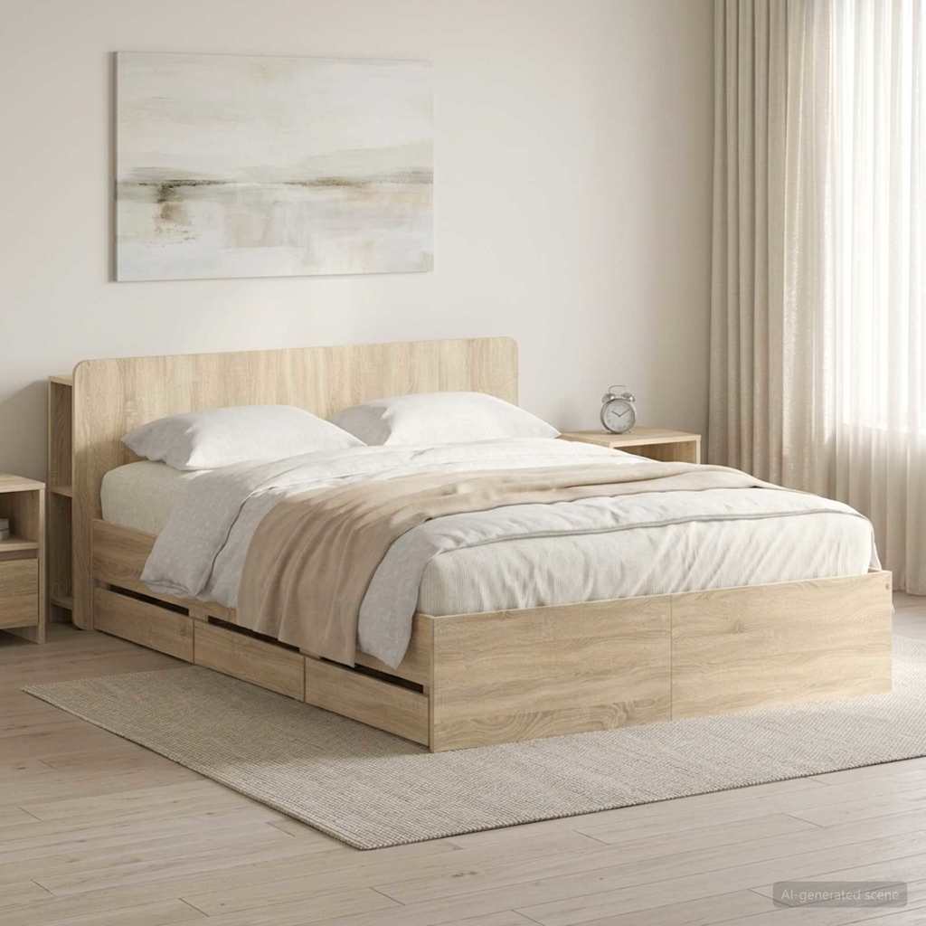 Καλάθι με αποθήκη και κεφαλάρι Sonoma Δρυς 150 x 200 cm